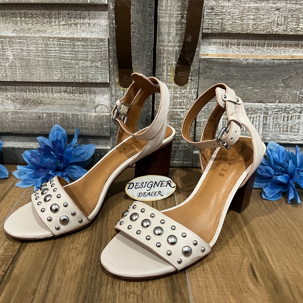 Authentic COACH Paige Studded Sandals Size 6.5 B